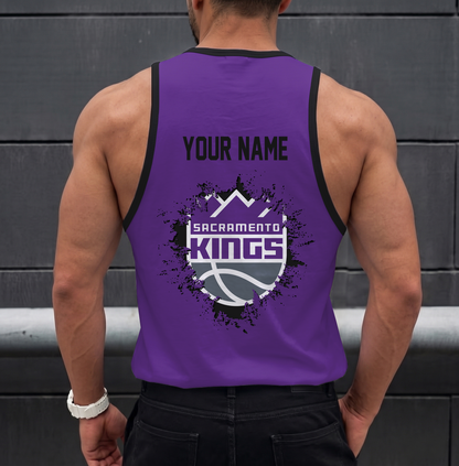 FINAL SALE - NEW CUSTOMIZED NBA16 SKI SACRAMENTO KINGS UNISEX TANK TOP