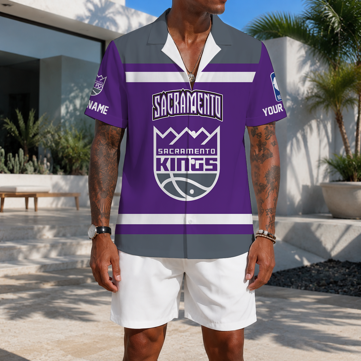 LIMITED EDITION - NEW CUSTOMIZED NBA16 SKI SACRAMENTO KINGS UNISEX HAWAIIAN SHIRT