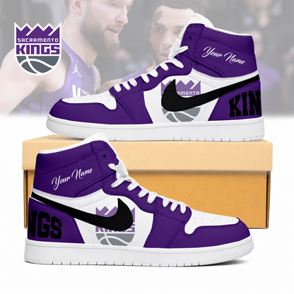 FINAL SALE - NEW CUSTOMIZED NBA16 SKI SACRAMENTO KINGS AIR JORDAN SNEAKERS