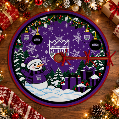 [FAN FAVORITE] NEW CUSTOMIZED NBA16 SKI SACRAMENTO KINGS CHRISTMAS TREE SKIRT