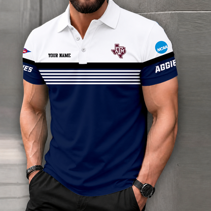 LIMITED EDITION - NEW CUSTOMIZED NCAA FBS16 TAA TEXAS A&M AGGIES POLO SHIRT