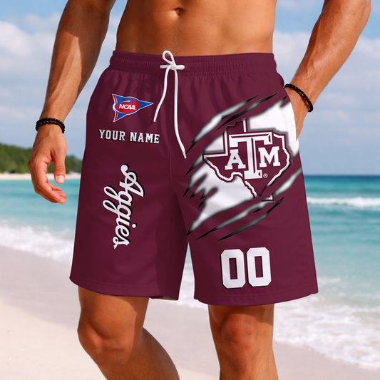LIMITED DROP - NEW CUSTOMIZED | NCAA FBS16 TAA TX A&M AGGIES SHORT PANTS