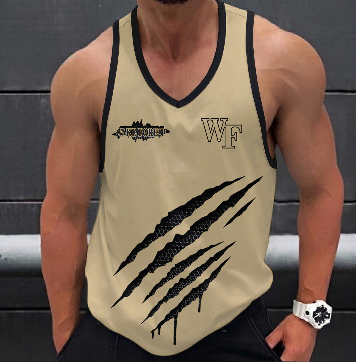 SPECIAL EDITION - NEW CUSTOMIZED NCAA CFH16 WFD WAKE FOREST DEMON DEACONS UNISEX TANK TOP
