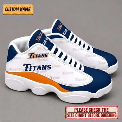 LIMITED EDITION - NEW CUSTOMIZED NCAA CWS16 CFT CAL STATE FULLERTON TITANS AIR JORDAN 13 LOW TOP SNEAKER