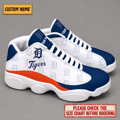 LIMITED EDITION - NEW CUSTOMIZED NFL16 DTS DETROIT TIGERS AIR JORDAN 13 LOW TOP SNEAKER