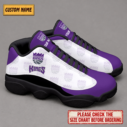 SPECIAL EDITION - NEW CUSTOMIZED NBA16 SKI SACRAMENTO KINGS AIR JORDAN 13 LOW TOP SNEAKER