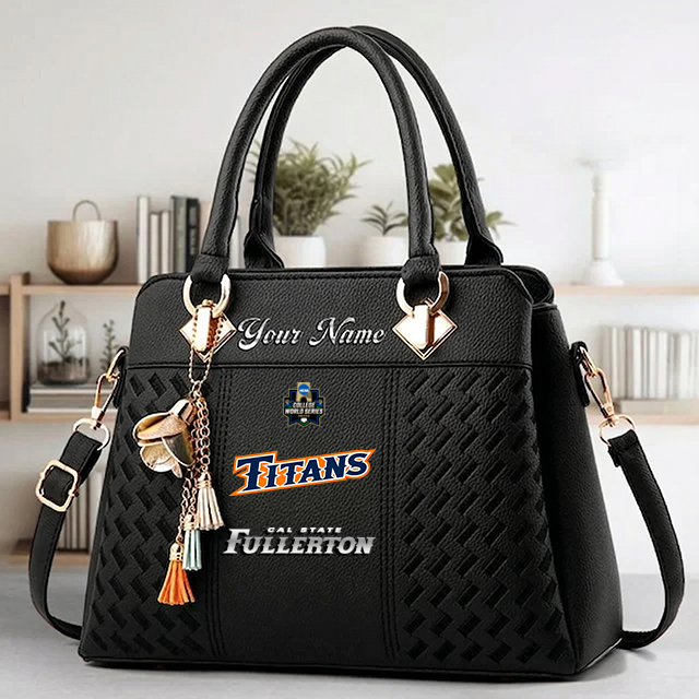 VIRAL EDITON - NEW CUSTOMIZED NCAA CWS16 CFT CS FULLERTON TITANS ZIP HANDBAG MULTICOLOR