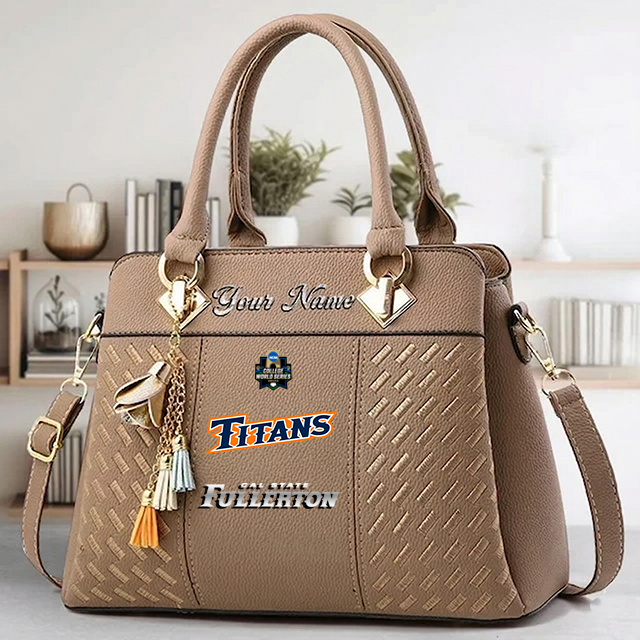 VIRAL EDITON - NEW CUSTOMIZED NCAA CWS16 CFT CS FULLERTON TITANS ZIP HANDBAG MULTICOLOR