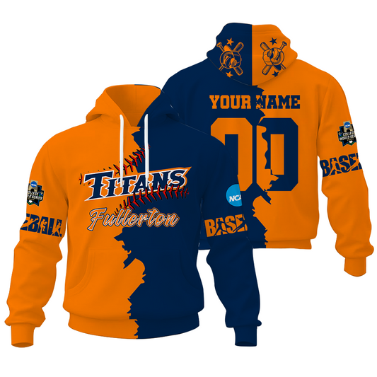 LIMITED EDITION - NEW CUSTOMIZED NCAA CWS16 CFT CS FULLERTON TITANS UNISEX HOODIE & ZIP HOODIE