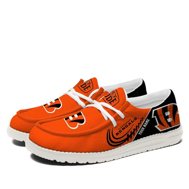 [SPECIAL OFFER] NEW CUSTOMIZED NFL16 CCB CINCINNATI BENGALS LOAFER SHOES