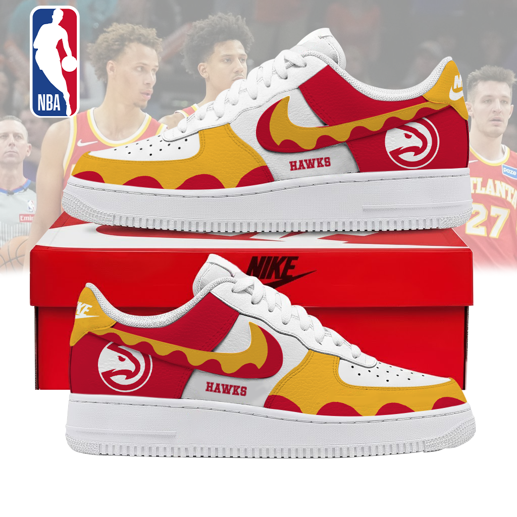 FINAL SALE - NEW CUSTOMIZED NBA17 AHA ATLANTA HAWKS AF1 SNEAKERS