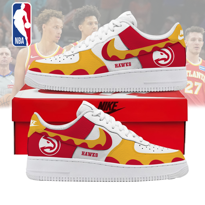 FINAL SALE - NEW CUSTOMIZED NBA17 AHA ATLANTA HAWKS AF1 SNEAKERS