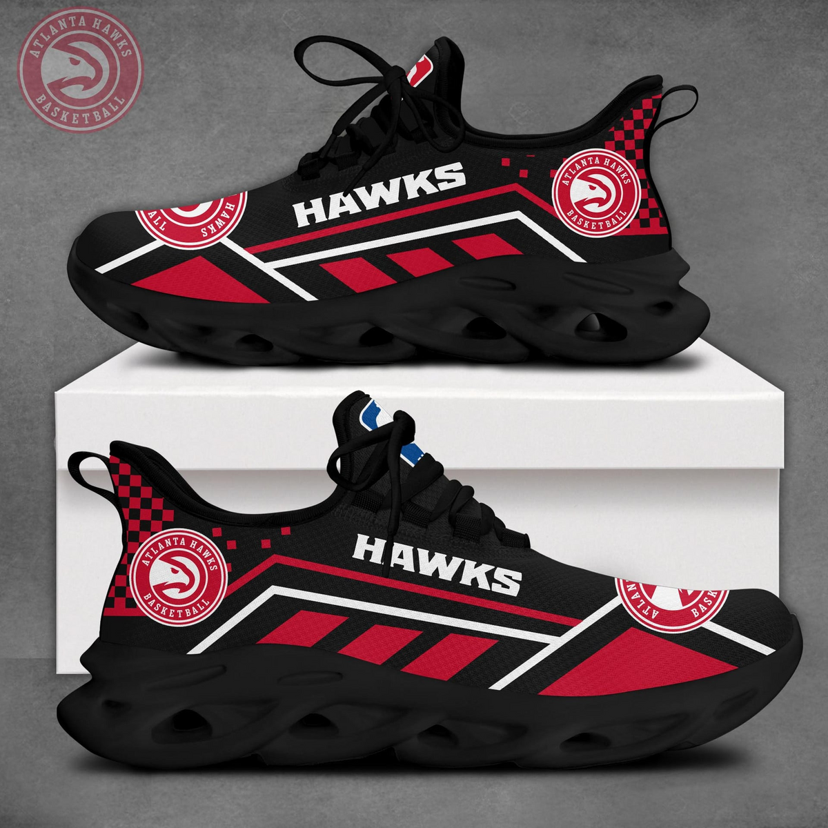 LIMITED EDITION - NEW CUSTOMIZED NBA17 AHA ATLANTA HAWKS MAX SOUL SHOES