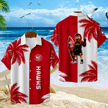 FINAL SALE - NEW CUSTOMIZED NBA17 AHA ATLANTA HAWKS UNISEX HAWAIIAN SHIRT