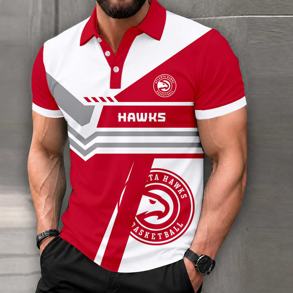 FINAL SALE - NEW CUSTOMIZED NBA17 AHA ATLANTA HAWKS POLO SHIRT, ZIP POLO SHIRT & T-SHIRTS