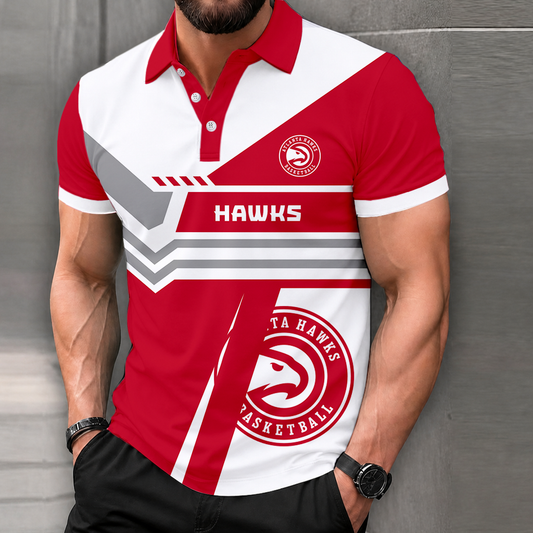 FINAL SALE - NEW CUSTOMIZED NBA17 AHA ATLANTA HAWKS POLO SHIRT, ZIP POLO SHIRT & T-SHIRTS