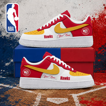 FINAL SALE - NEW CUSTOMIZED NBA17 AHA ATLANTA HAWKS AF1 SNEAKERS