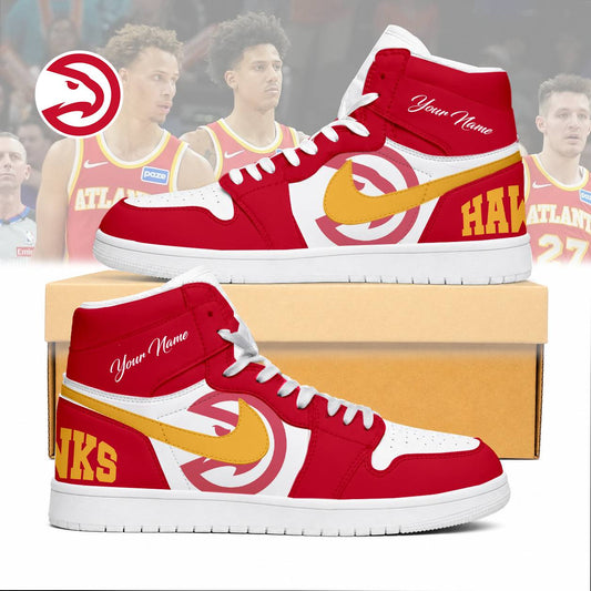 FINAL SALE - NEW CUSTOMIZED NBA17 AHA ATLANTA HAWKS AIR JORDAN SNEAKERS
