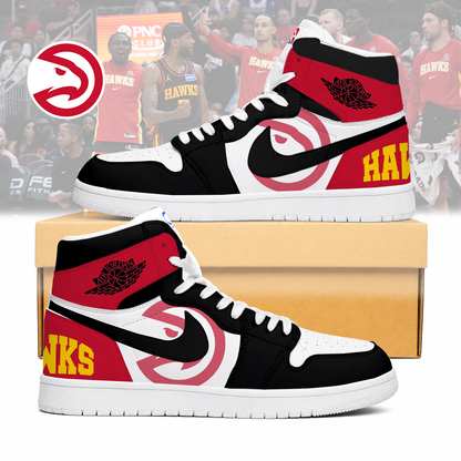 FINAL SALE - NEW CUSTOMIZED NBA17 AHA ATLANTA HAWKS AIR JORDAN SNEAKERS
