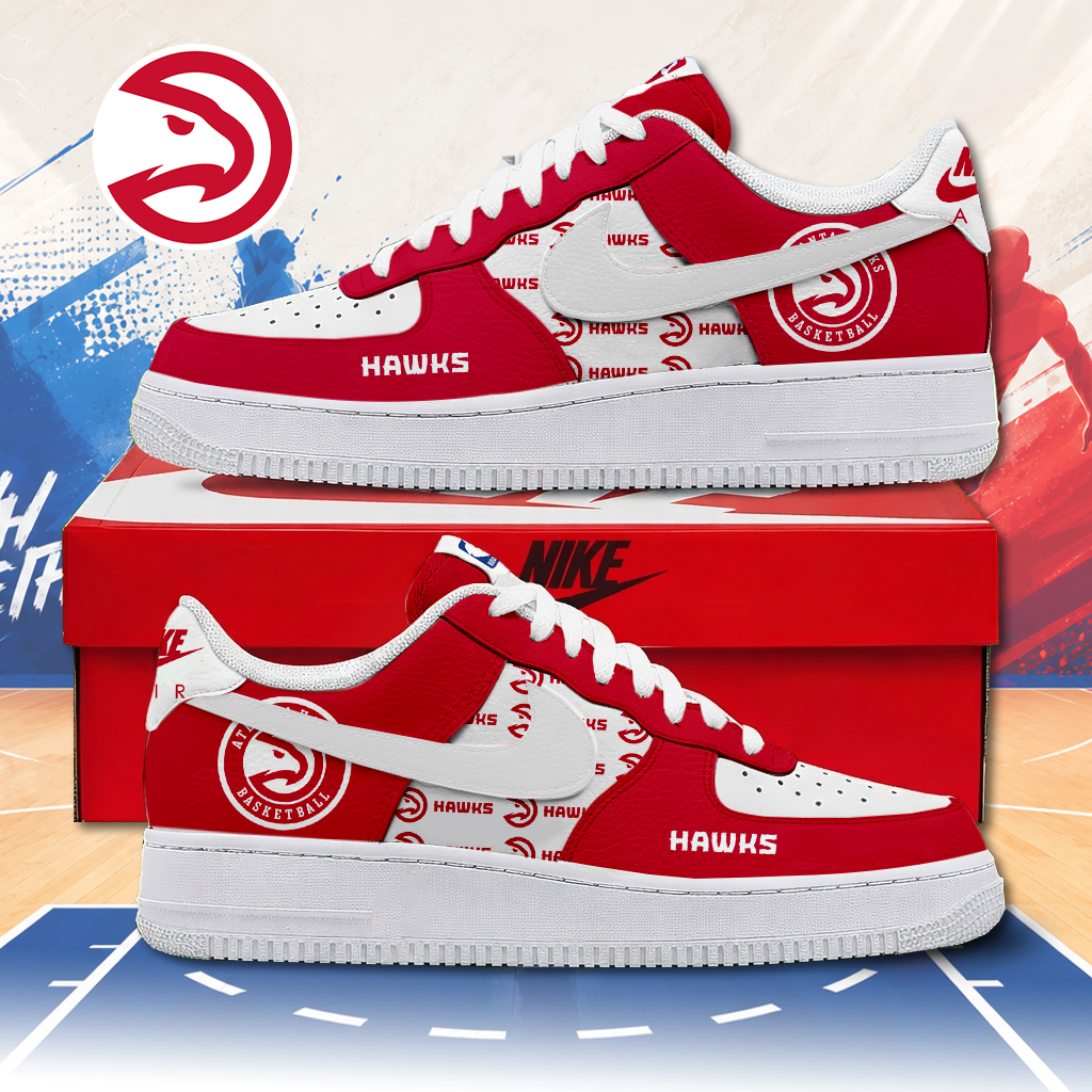 FINAL SALE - NEW CUSTOMIZED NBA17 AHA ATLANTA HAWKS AF1 SNEAKERS