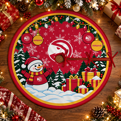 [FAN FAVORITE] NEW CUSTOMIZED NBA17 AHA ATLANTA HAWKS CHRISTMAS TREE SKIRT