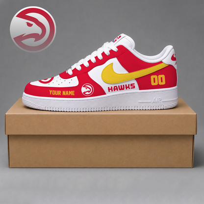 ELITE EDITION - NEW CUSTOMIZED NBA17 AHA ATLANTA HAWKS AF1 SNEAKERS