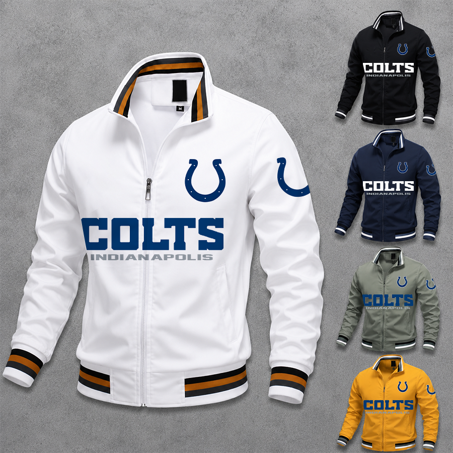 [SPECIAL OFFER] NEW CUSTOMIZED NFL17 IDC INDIANAPOLIS COLTS MEN'S CASUAL JACKET