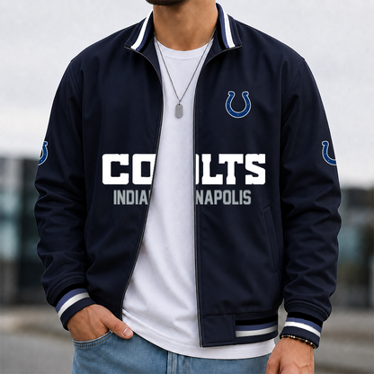 [SPECIAL OFFER] NEW CUSTOMIZED NFL17 IDC INDIANAPOLIS COLTS MEN'S CASUAL JACKET