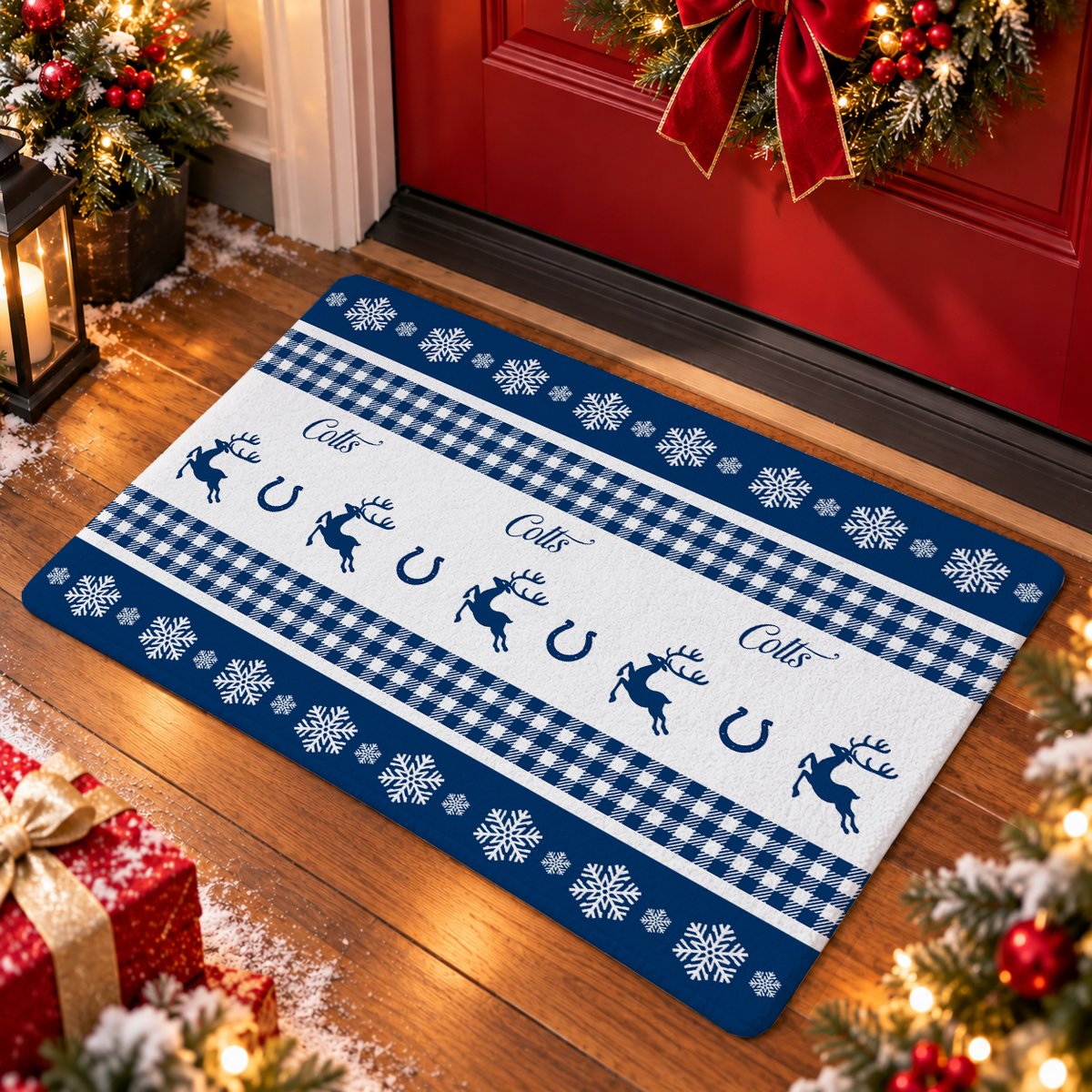 ELITE EDITION - NEW CUSTOMIZED NFL17 IDC INDIANAPOLIS COLTS WATER-ABSORBENT FLOOR MAT