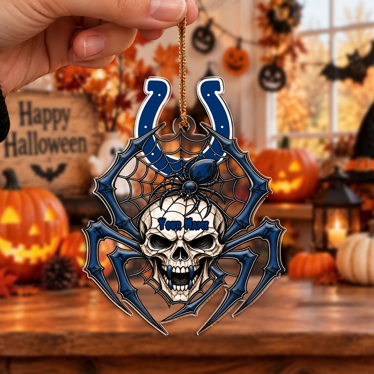 LIMITED EDITION - NEW CUSTOMIZED NFL17 IDC INDIANAPOLIS COLTS CHRISTMAS ACRYLIC ORNAMENT