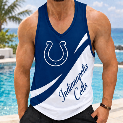 ELITE EDITION - NEW CUSTOMIZED NFL17 IDC INDIANAPOLIS COLTS MEN'S TANK TOP