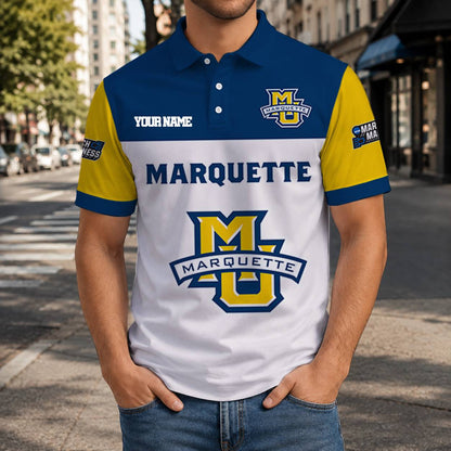 HOT DEAL - NEW CUSTOMIZED NCAA MAM17 MGE MARQUETTE GOLDEN EAGLES T-SHIRT, POLO SHIRT, ZIP POLO SHIRT, SWEATSHIRT, HOODIE & ZIP HOODIE