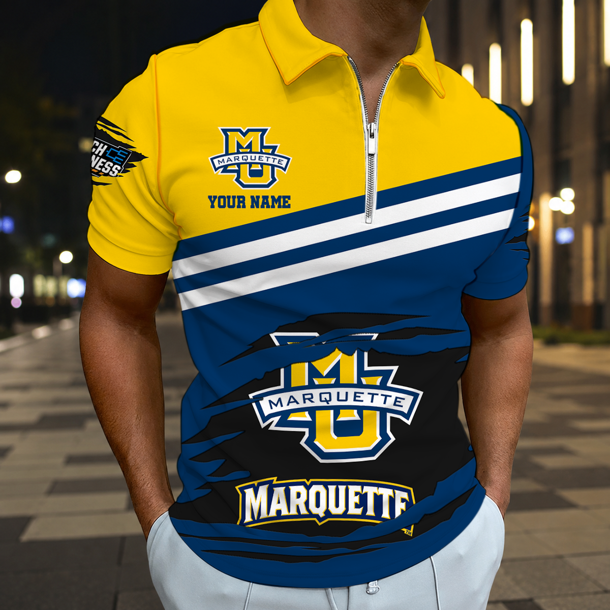 EXCLUSIVE EDITION - NEW CUSTOMIZED NCAA MAM17 MGE MARQUETTE GOLDEN EAGLES T-SHIRT, POLO SHIRT, ZIP POLO SHIRT, SWEATSHIRT, HOODIE & ZIP HOODIE