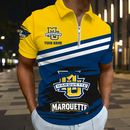EXCLUSIVE EDITION - NEW CUSTOMIZED NCAA MAM17 MGE MARQUETTE GOLDEN EAGLES T-SHIRT, POLO SHIRT, ZIP POLO SHIRT, SWEATSHIRT, HOODIE & ZIP HOODIE