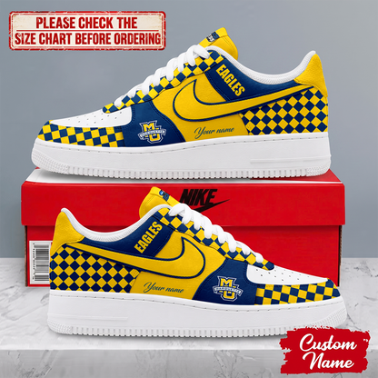 SPECIAL EDITION - NEW CUSTOMIZED NCAA MAM17 MGE MARQUETTE GOLDEN EAGLES AF1 SHOES