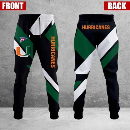 SPECIAL EDITION - NEW CUSTOMIZED NCAA FBS17 MIH MIAMI HURRICANES SWEATPANTS