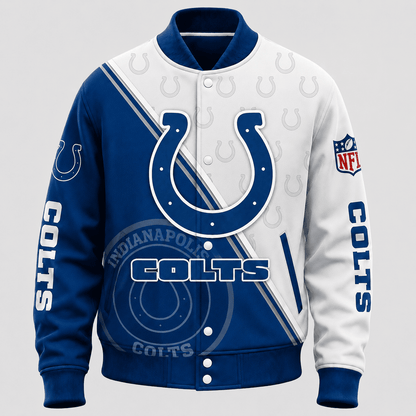 SPECIAL EDITION - NEW CUSTOMIZED | NFL17 IDC INDIANAPOLIS COLTS SATIN VARSITY & BASEBALL JACKET