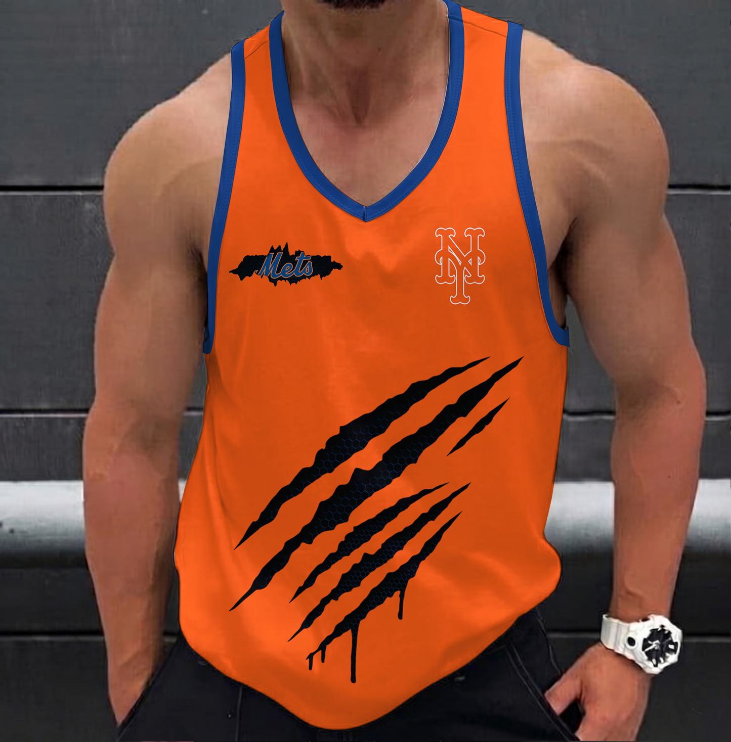 FINAL SALE - NEW CUSTOMIZED MLB17 NEW YORK METS UNISEX TANK TOP