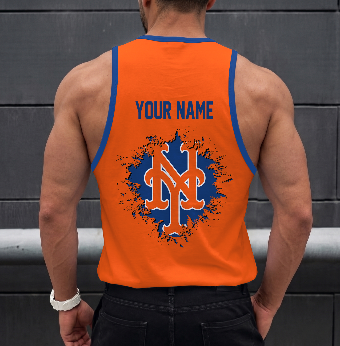FINAL SALE - NEW CUSTOMIZED MLB17 NEW YORK METS UNISEX TANK TOP
