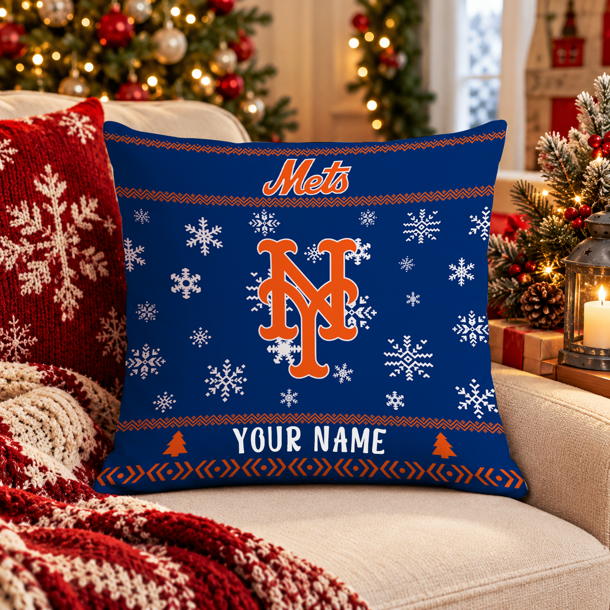 FINAL SALE - NEW PERSONALIZED MLB17 NYM NEW YORK METS PILLOW CASE