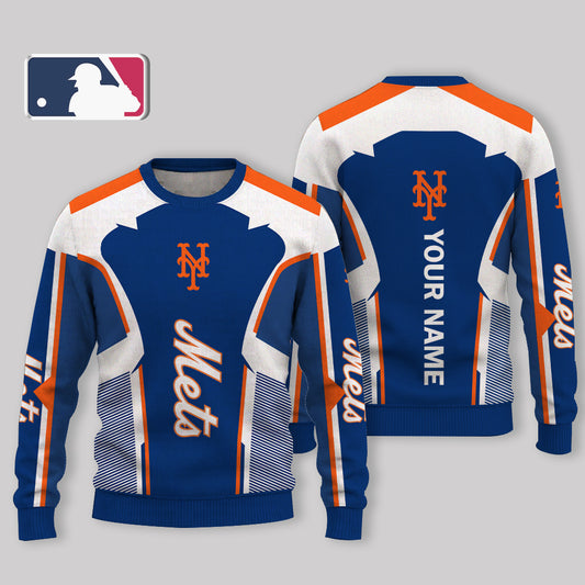 LIMITED EDITION - NEW CUSTOMIZED MLB17 NYM NEW YORK METS UGLY SWEATER