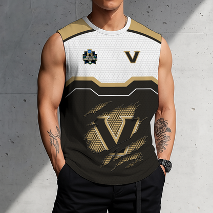 LIMITED EDITION - NEW CUSTOMIZED NCAA CWS17 VDC VANDERBILT COMMODORES MEN'S GYM SHIRT