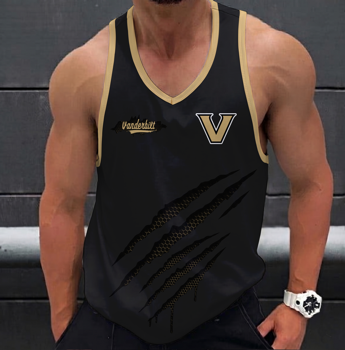 SPECIAL EDITION - NEW CUSTOMIZED NCAA CWS17 VDC VANDERBILT COMMODORES UNISEX TANK TOP