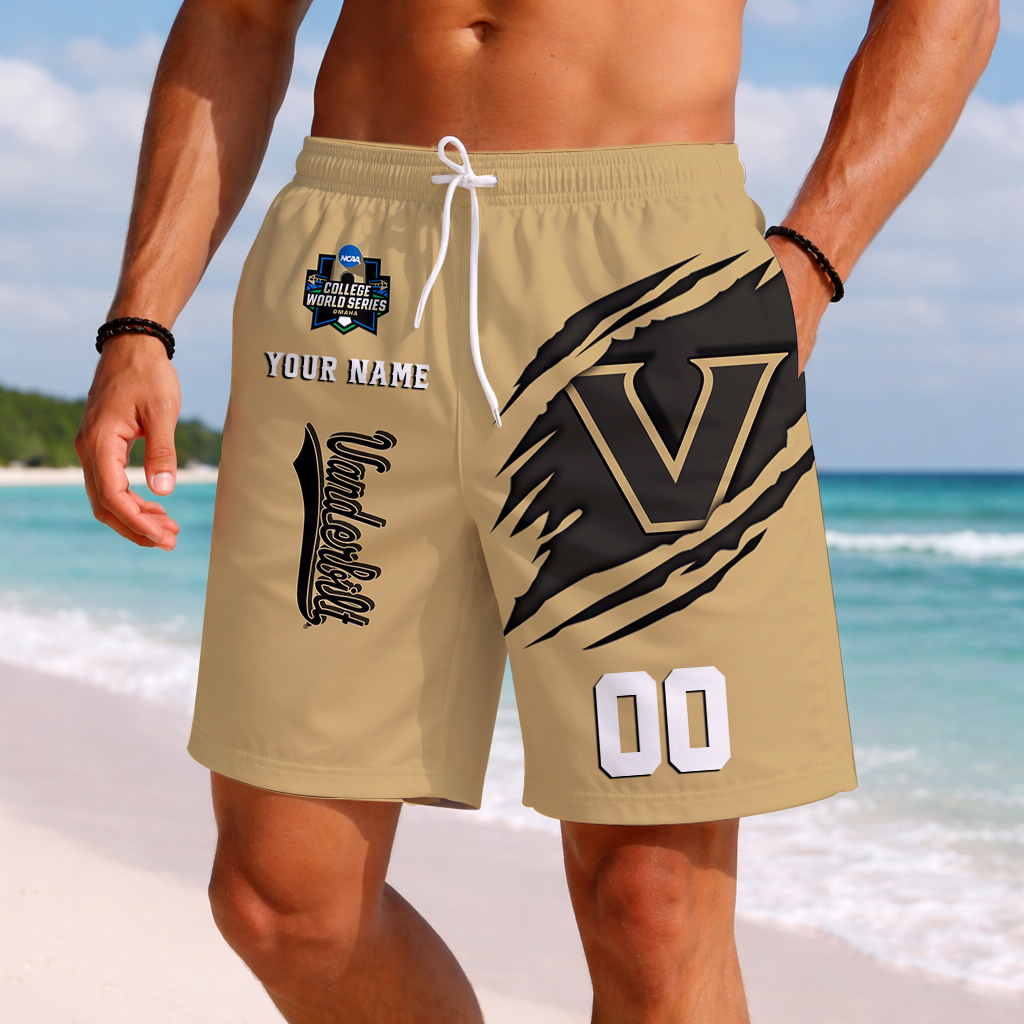 LIMITED DROP - NEW CUSTOMIZED | NCAA CWS17 VDC VD COMMODORES SHORT PANTS