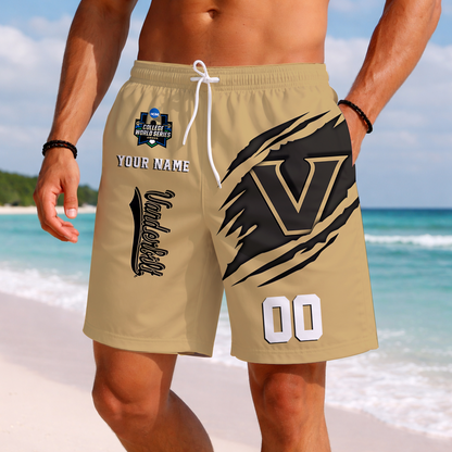 LIMITED DROP - NEW CUSTOMIZED | NCAA CWS17 VDC VD COMMODORES SHORT PANTS