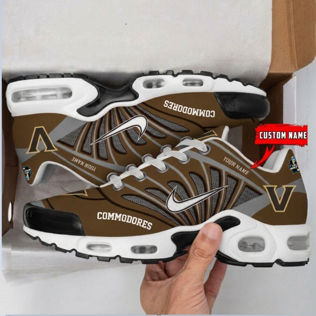 ELITE EDITION - NEW CUSTOMIZED NCAA CWS17 VDC VD COMMODORES UNISEX AIR MAX PLUS SNEAKERS