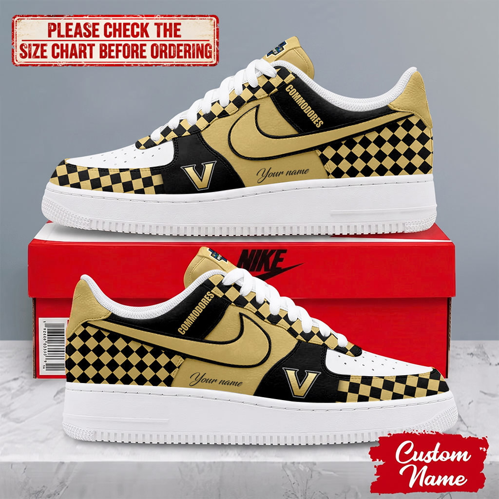 SPECIAL EDITION - NEW CUSTOMIZED NCAA CWS17 VDC VANDERBILT COMMODORES AF1 SHOES