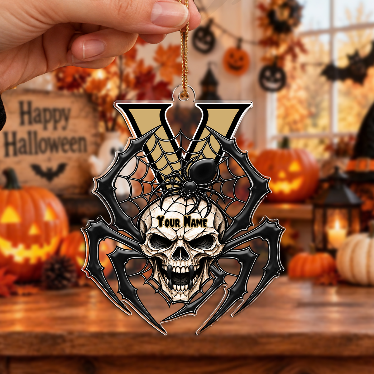 FINAL SALE - NEW CUSTOMIZED NCAA CWS17 VDC VANDERBILT COMMODORES HALLOWEEN ACRYLIC ORNAMENT