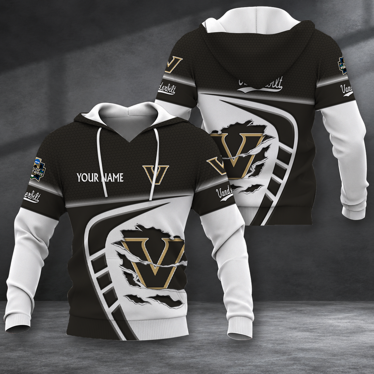 SPECIAL EDITION - NEW CUSTOMIZED NCAA CWS17 VDC VANDERBILT COMMODORES T-SHIRT, POLO SHIRT, ZIP POLO SHIRT, SWEATSHIRT, HOODIE & ZIP HOODIE