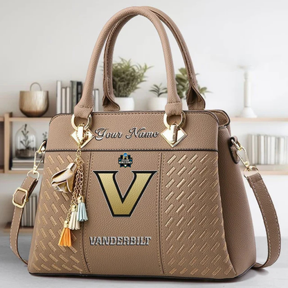 VIRAL EDITON - NEW CUSTOMIZED NCAA CWS17 VDC VD COMMODORES ZIP HANDBAG MULTICOLOR